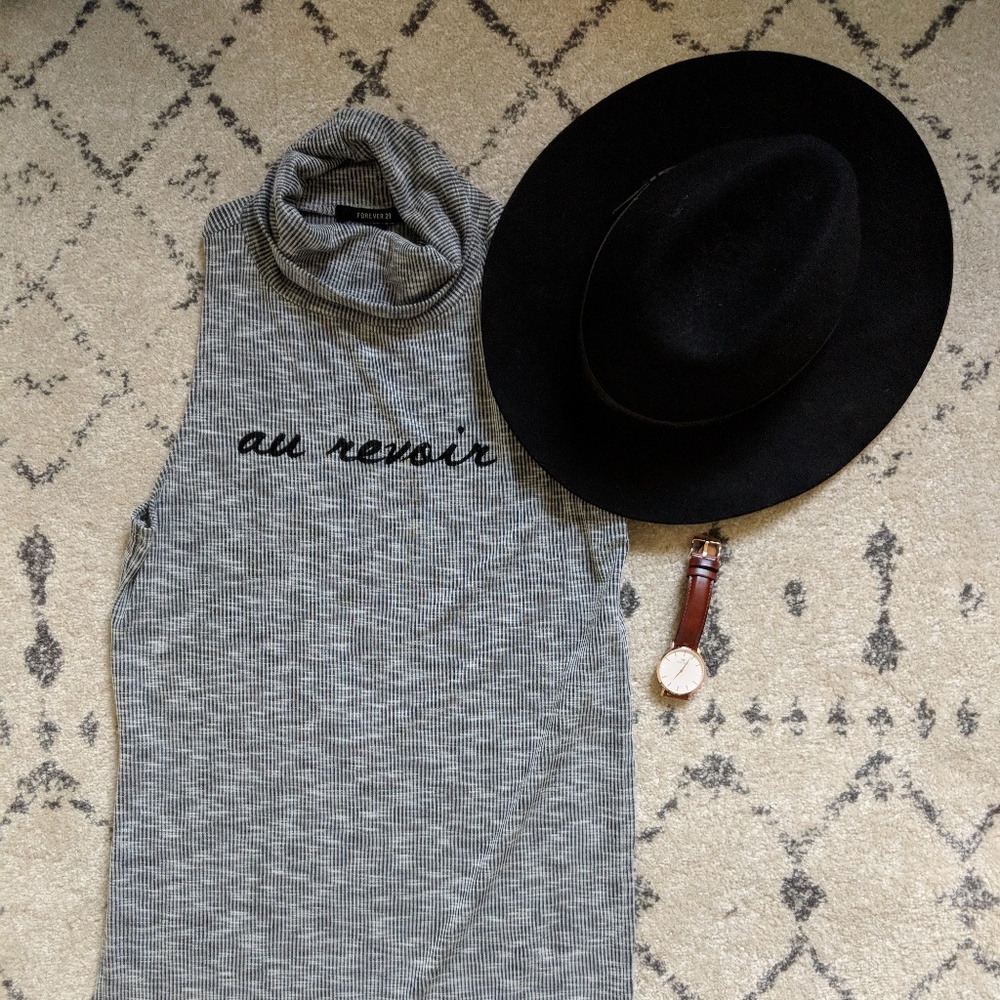 Turtleneck Tank Slit Top